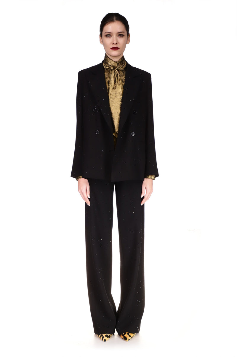 'STARDUST' WIDE LEG BLACK PANTS - PANTS - Libertine