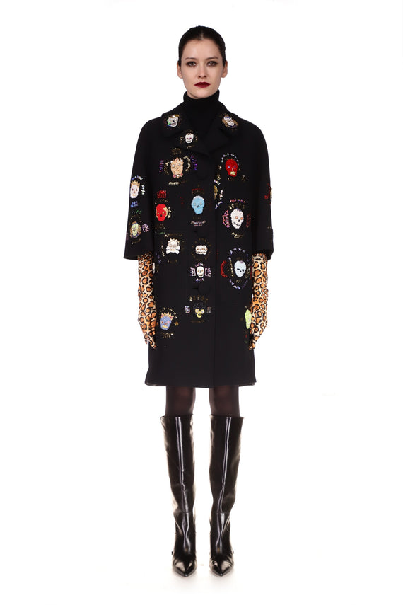'WE ARE MADE OF STARS' PATCH POCKET COAT - COATS - Libertine - Main image