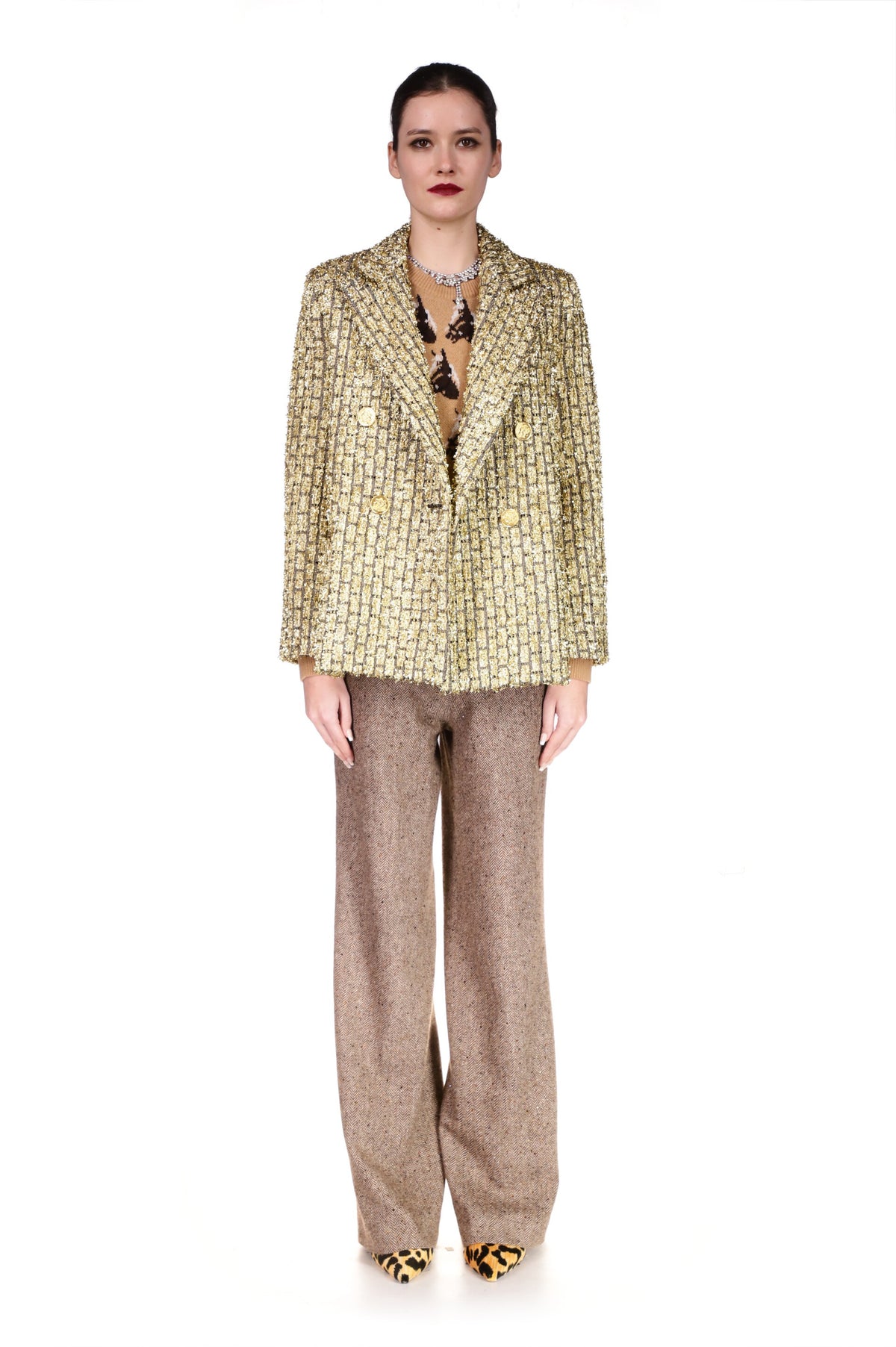 'BRIQUES D'OR' DOUBLE BREASTED JACKET - JACKETS - Libertine