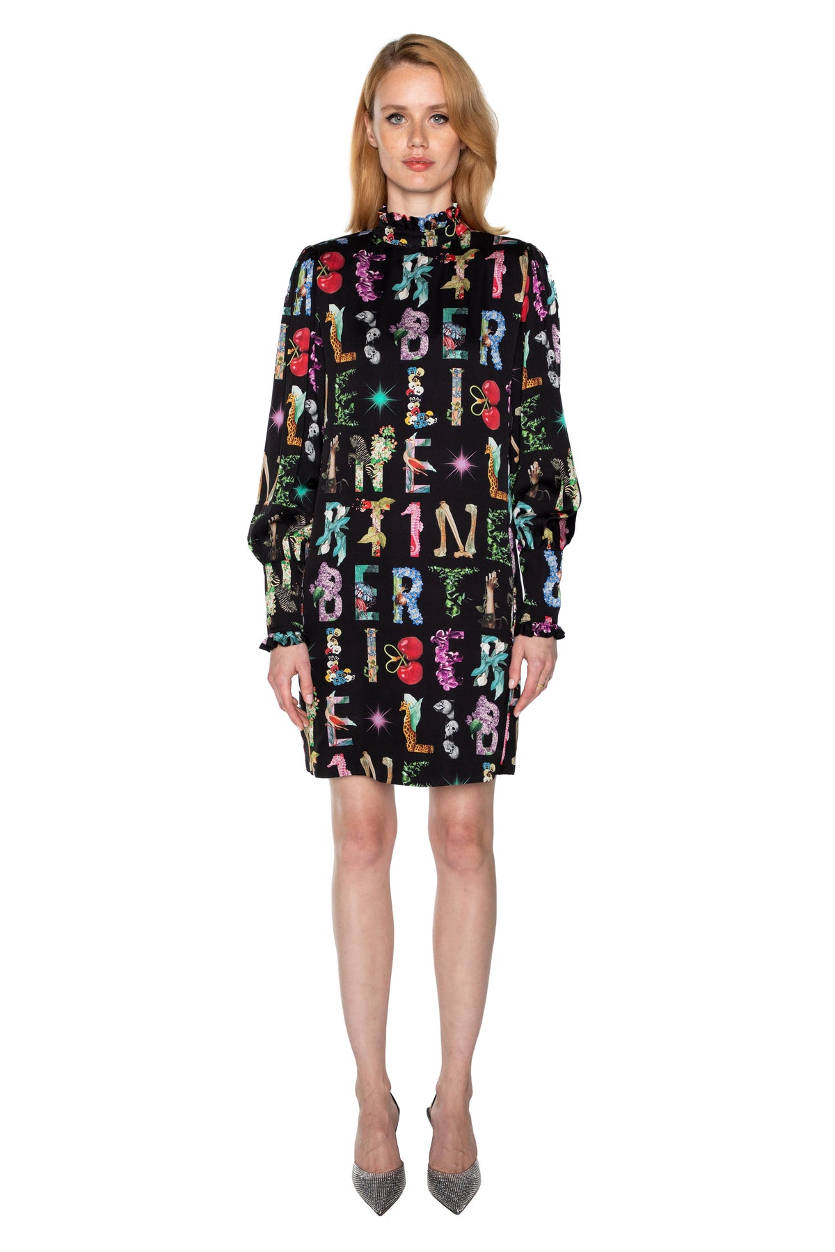 'DECO LETTERS' MOCK NECK DRESS -  - Libertine
