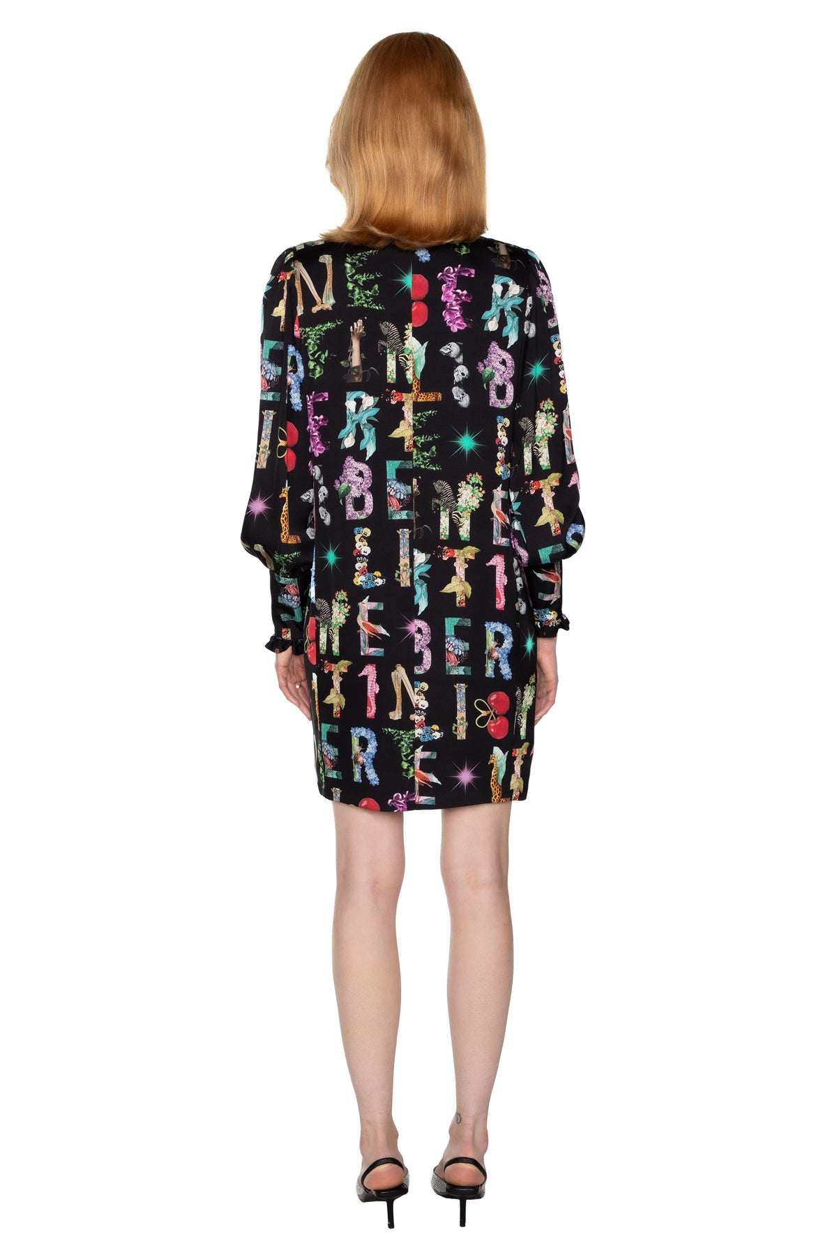 'DECO LETTERS' MOCK NECK DRESS -  - Libertine