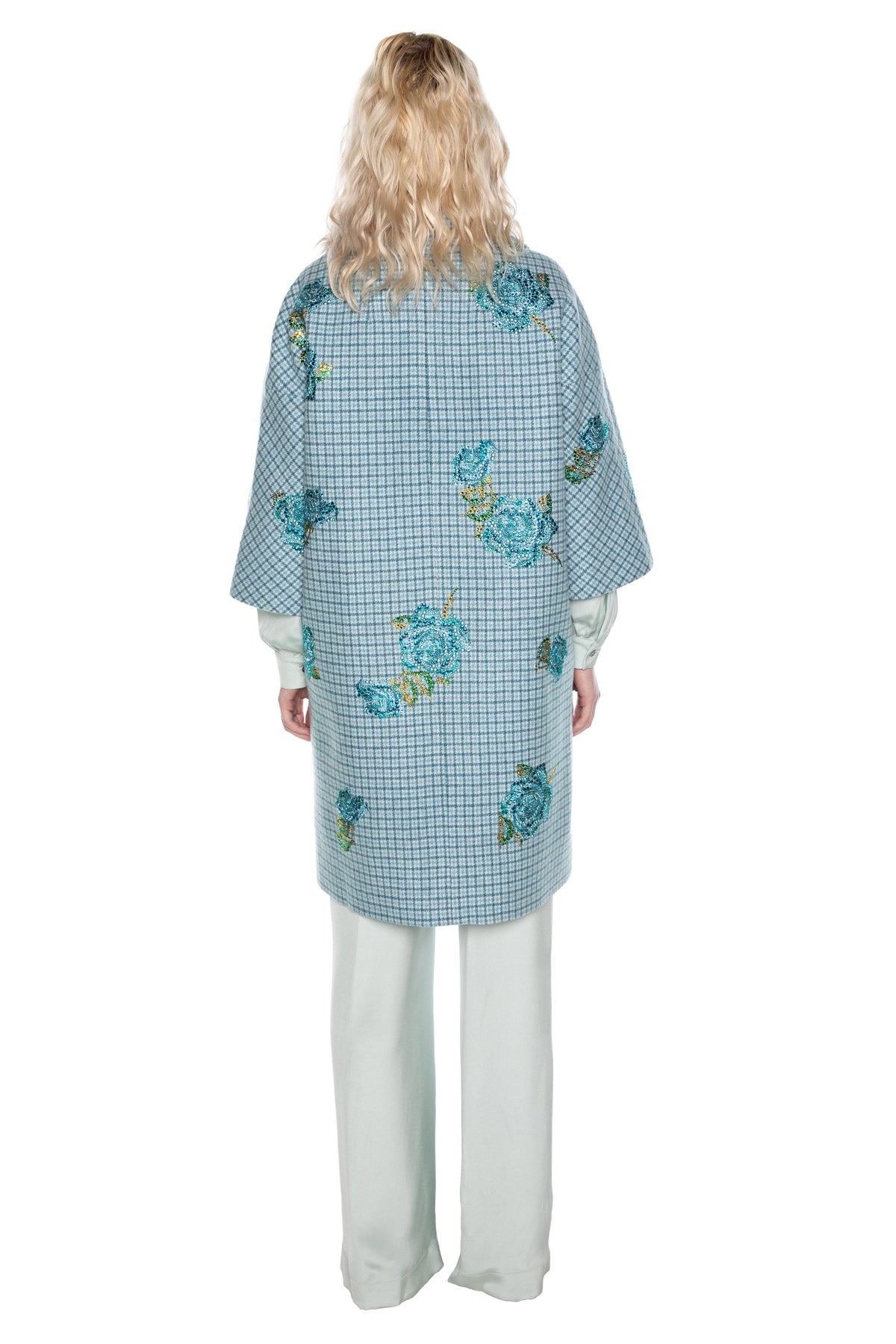 'PRINCE OF WHALES BLUEY BLUE' PATCH POCKET COAT - COATS - Libertine