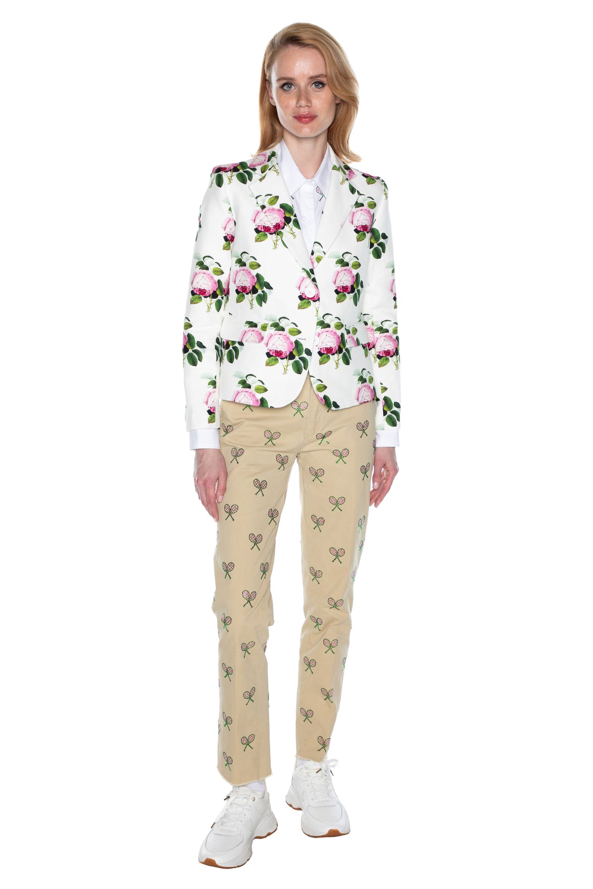'EMBELLISHED GREEN 10 S N E 1' WOMEN'S CHINOS -  - Libertine