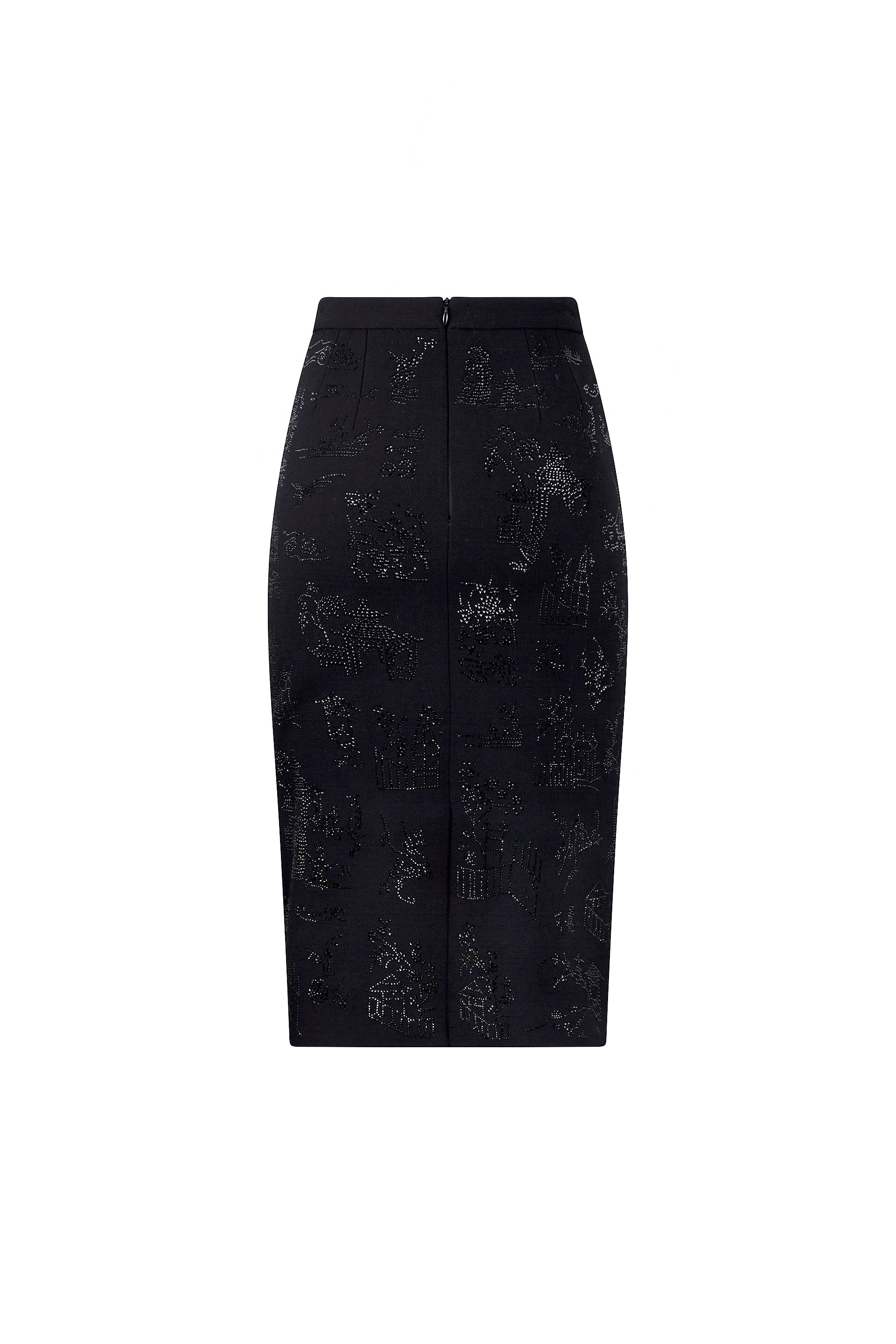 'CHINOISERIE' CLASSIC PENCIL SKIRT -  - Libertine