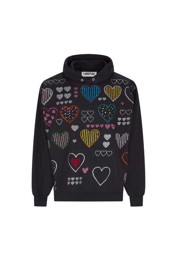 BLACK HEARTS HOODIE - SWEATSHIRTS - Libertine - Main image