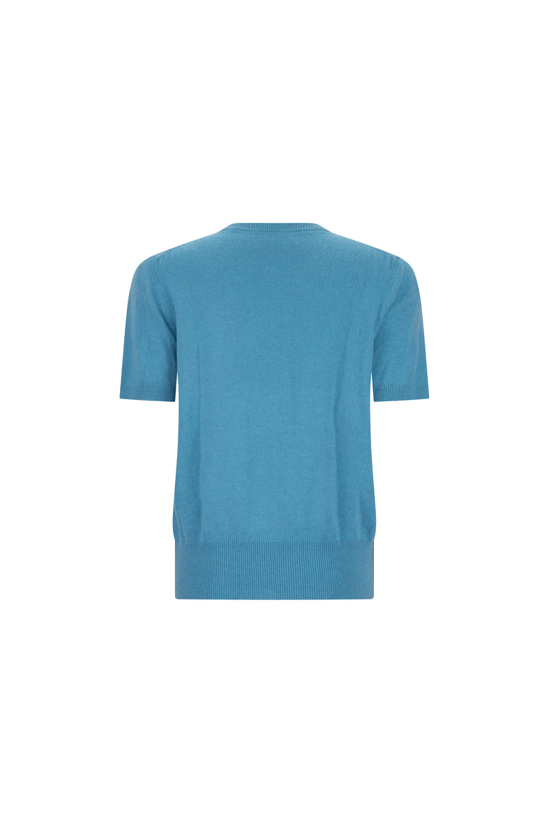 'PANSIES' SKY SHORT SLEEVE PULLOVER -  - Libertine