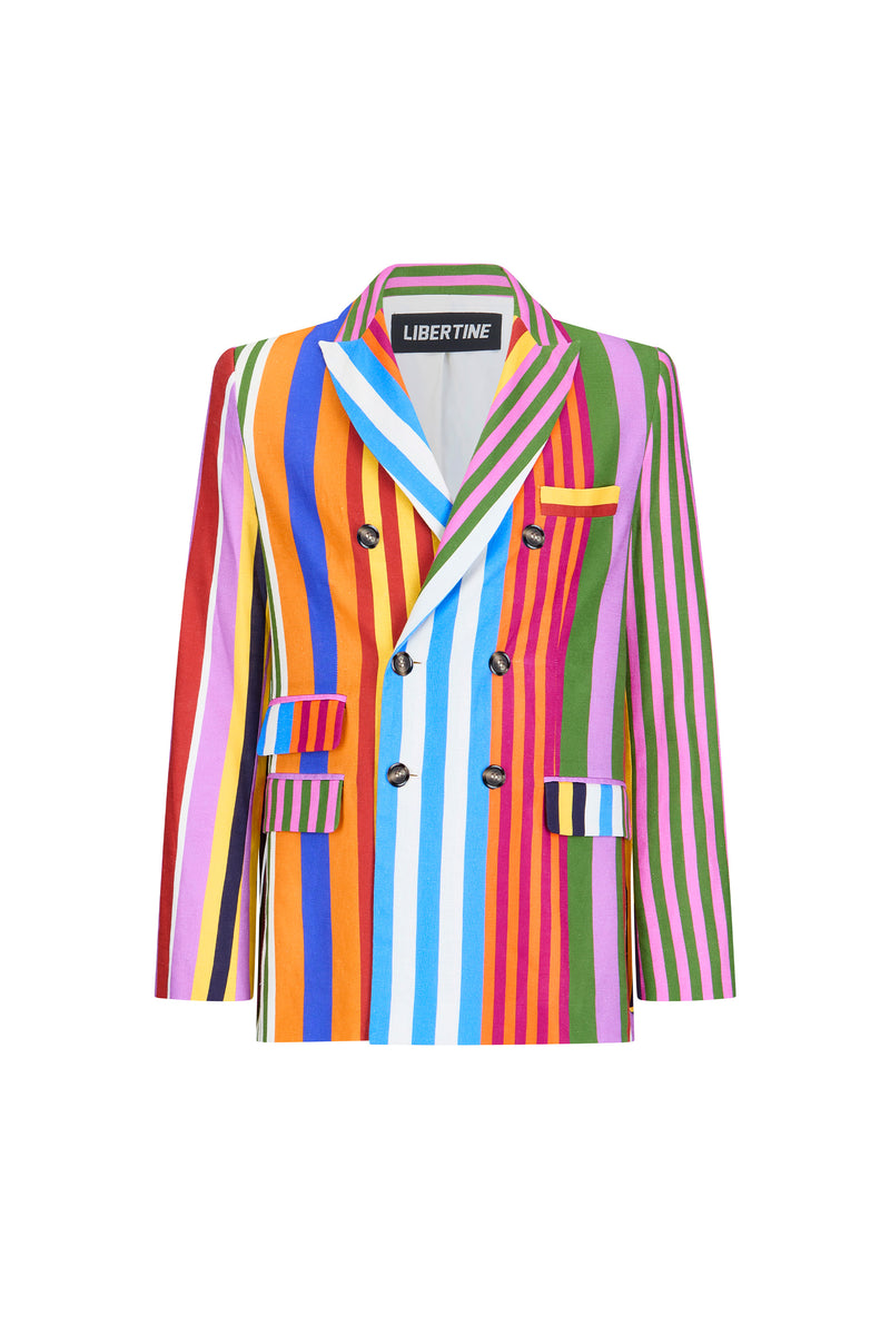 'TANGIER STRIPE' DOUBLE BREASTED JACKET - - Libertine