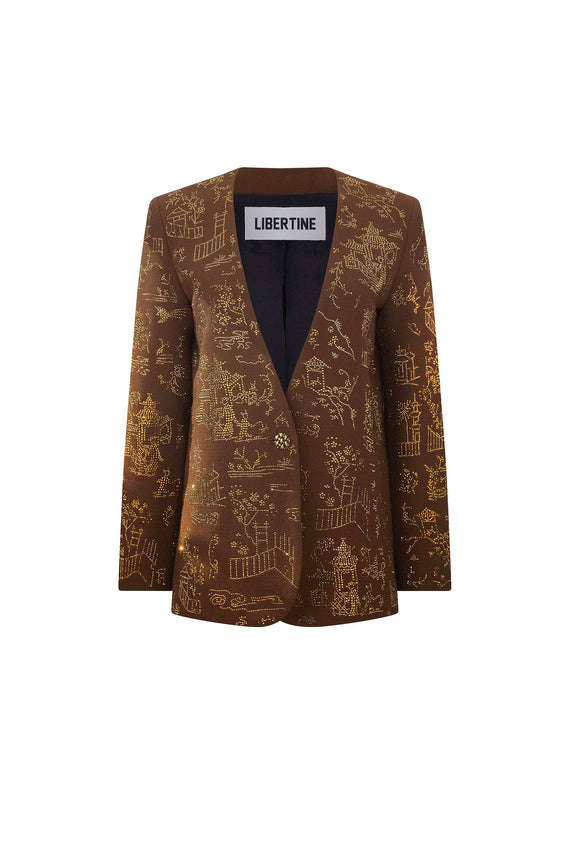 'CHINOISERIE' V NECK JACKET -  - Libertine