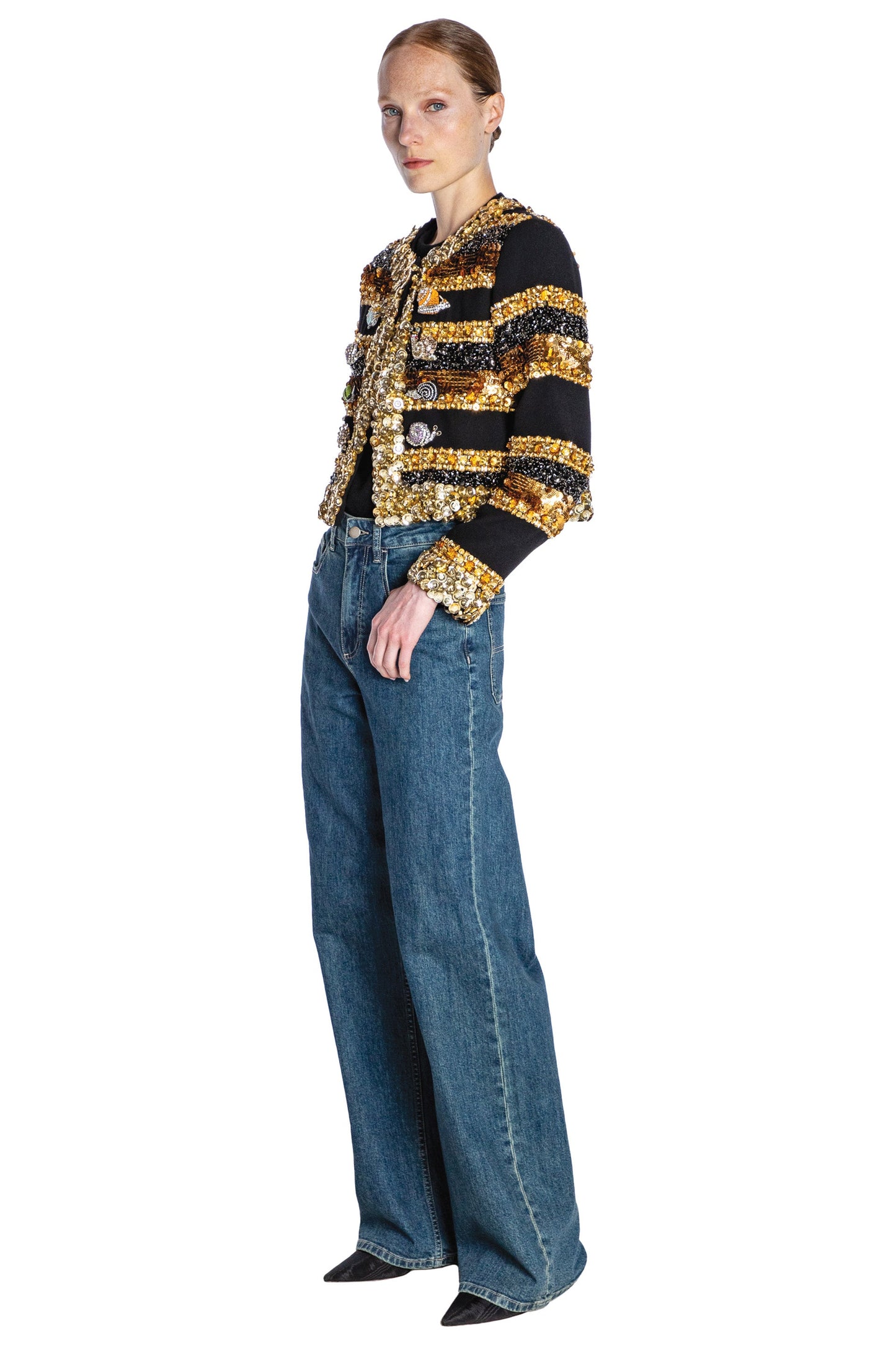 'NOCTURNE D'OR' EMBELLISHED CATHERINE JACKET