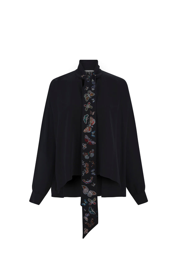'MILLIONS OF BUTTERFLIES' TIE BLOUSE - - Libertine - Main image
