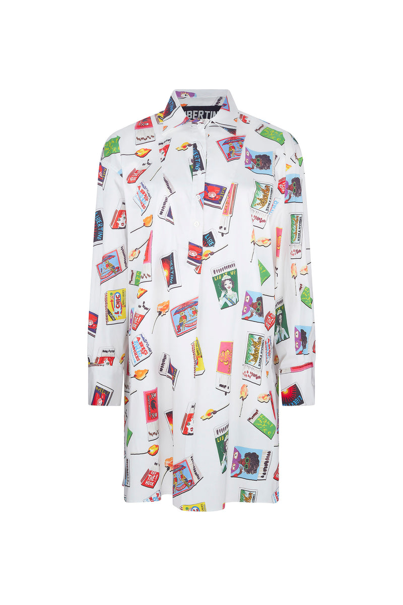 'MATCHBOOKS' OVERSIZED TUNIC - - Libertine