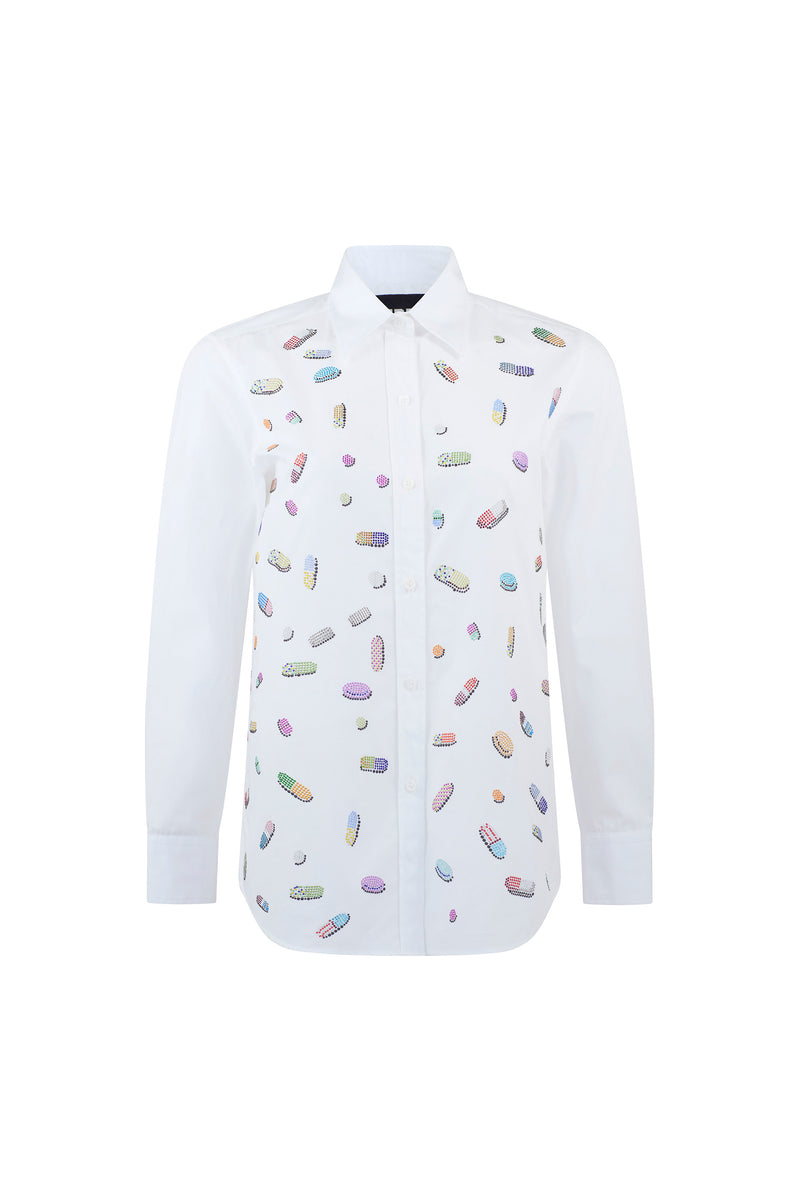 'MOTHERS LITTLE HELPERS' WHITE NEW CLASSIC SHIRT - - Libertine