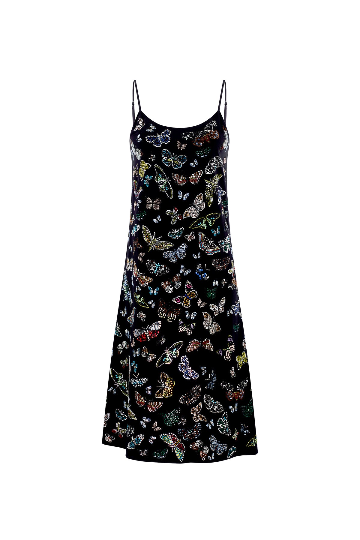 'MILLIONS OF BUTTERFLIES' STRAIGHT SLIP DRESS - - Libertine