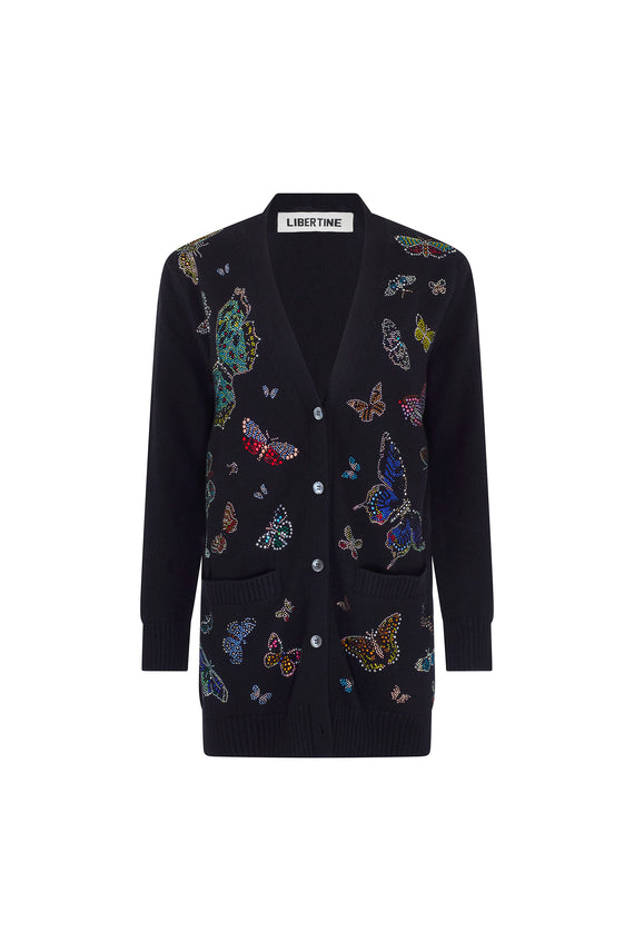 'MILLIONS OF BUTTERFLIES' OVERSIZED CARDIGAN - - Libertine - Main image