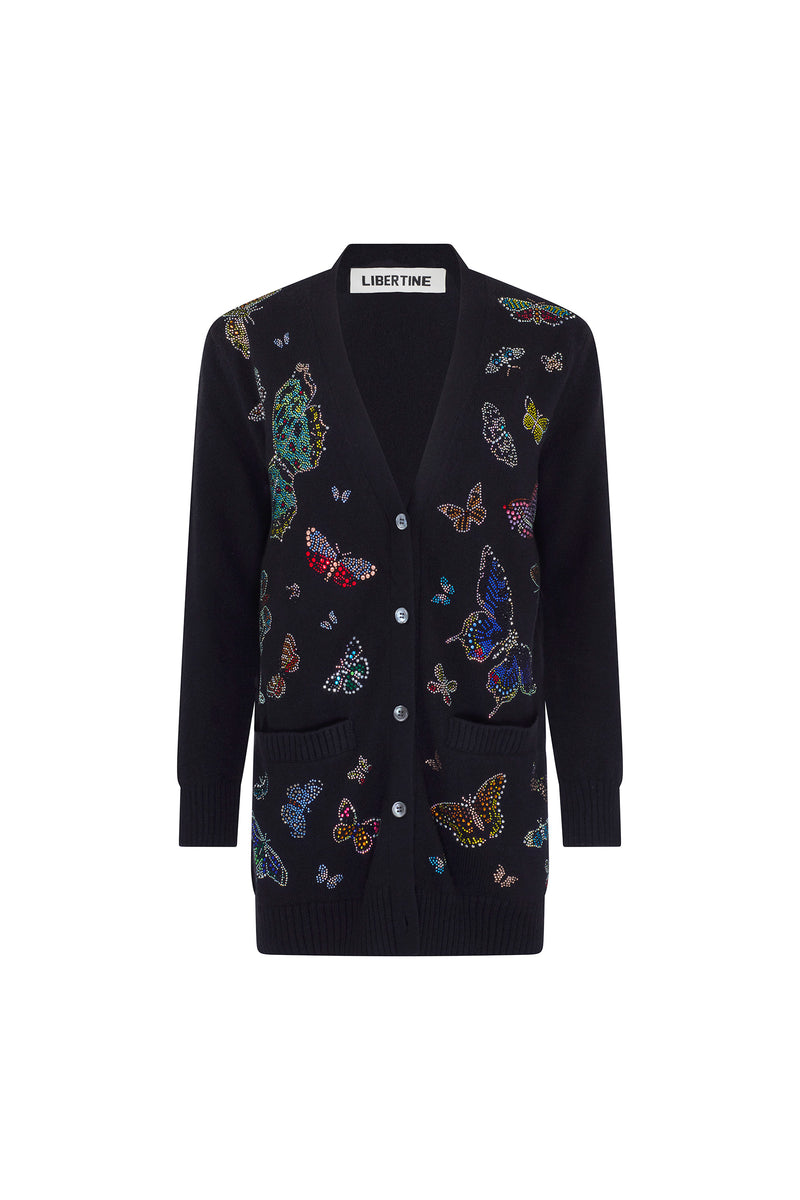 'MILLIONS OF BUTTERFLIES' OVERSIZED CARDIGAN - - Libertine