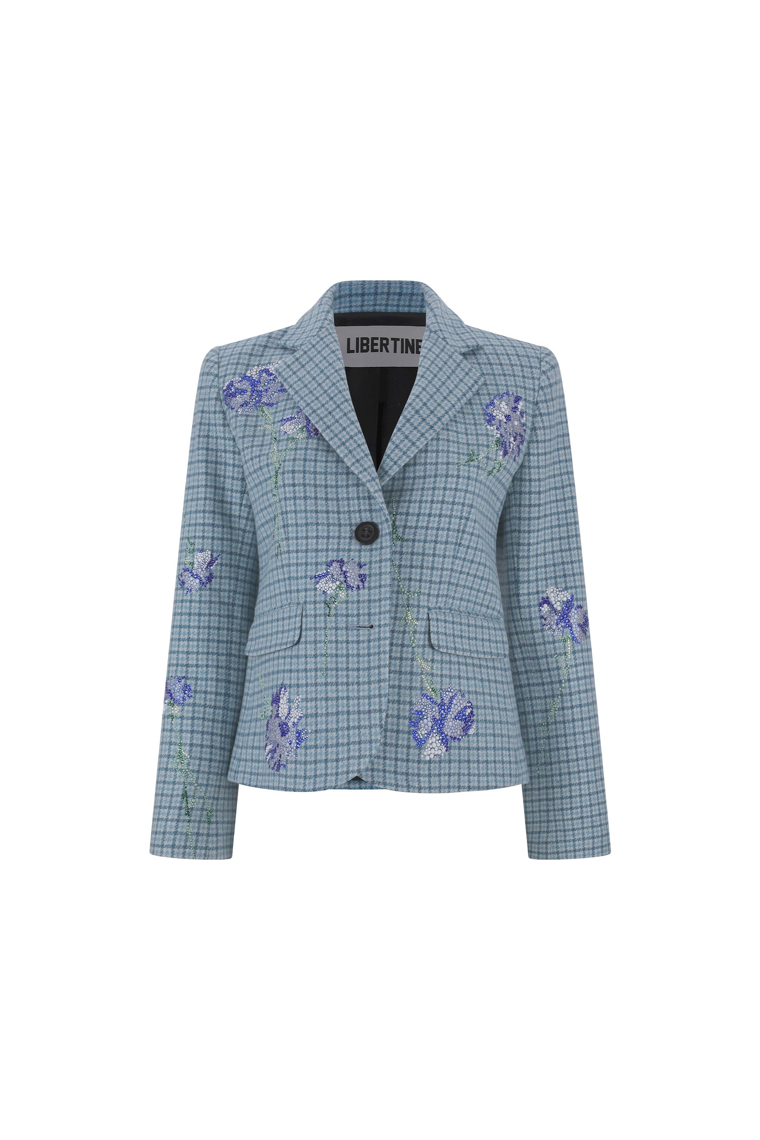 'CECIL BEATON BLUE CARNATION' L/S SHORT JACKET -  - Libertine