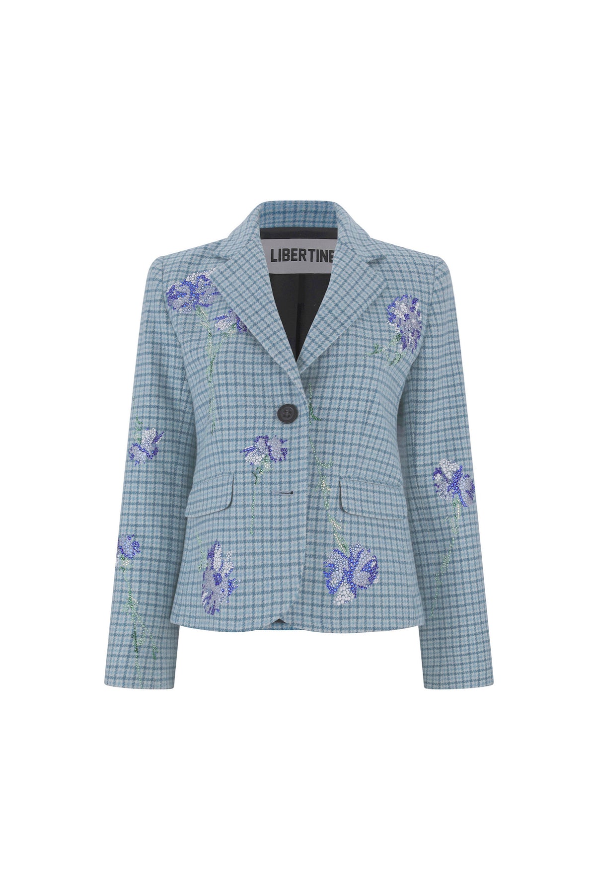 'CECIL BEATON BLUE CARNATION' L/S SHORT JACKET - - Libertine