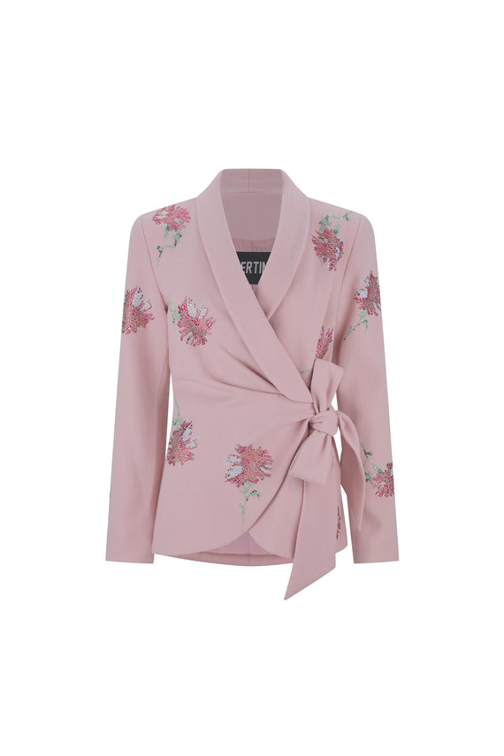 'CECIL BEATON PINK CARNATION' WRAP JACKET - - Libertine - Main image