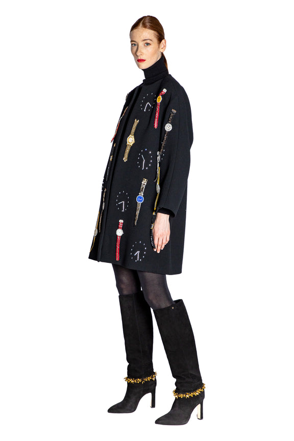 'TIME TO BUY A WATCH' OPERA COAT - - Libertine