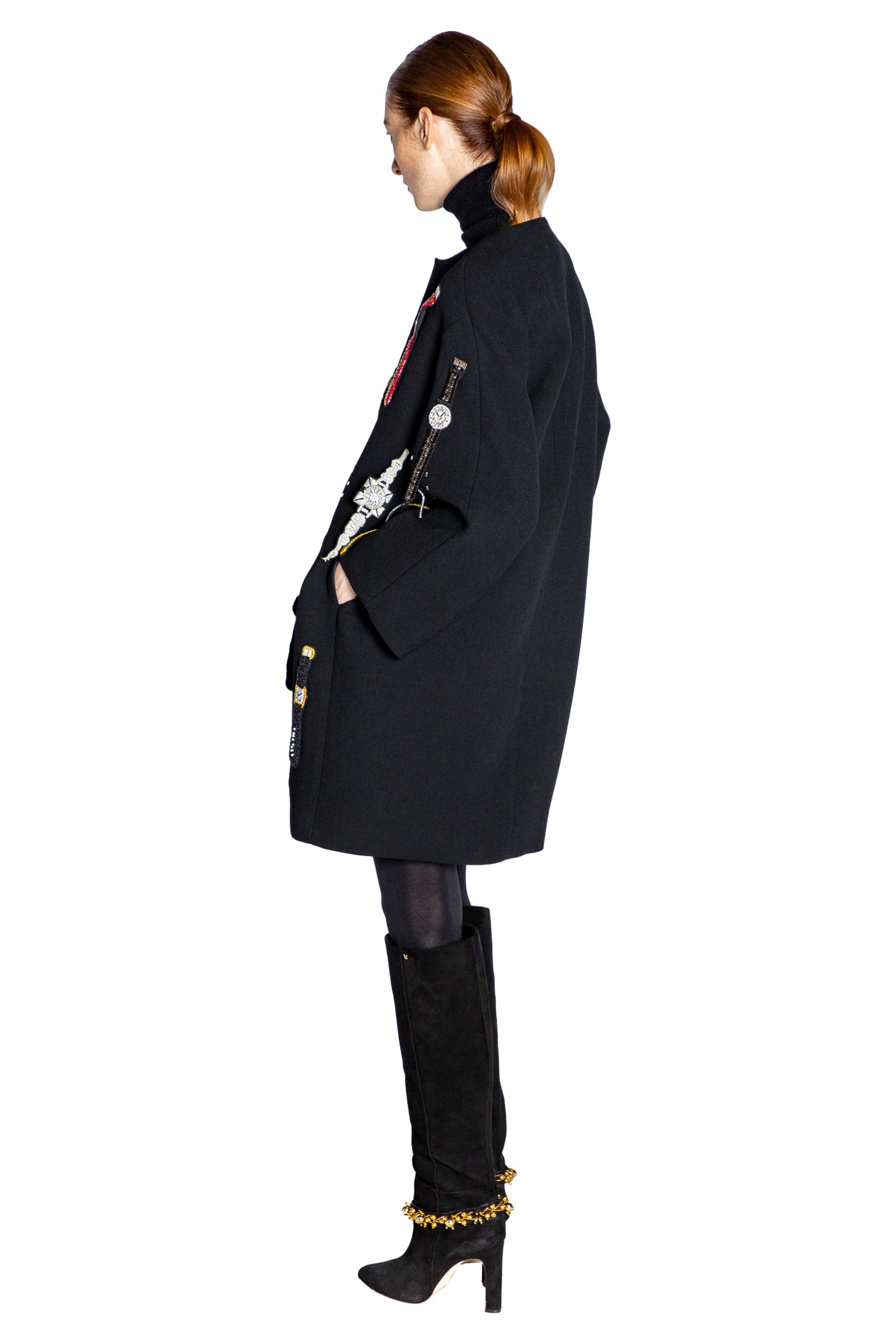 'TIME TO BUY A WATCH' OPERA COAT - - Libertine