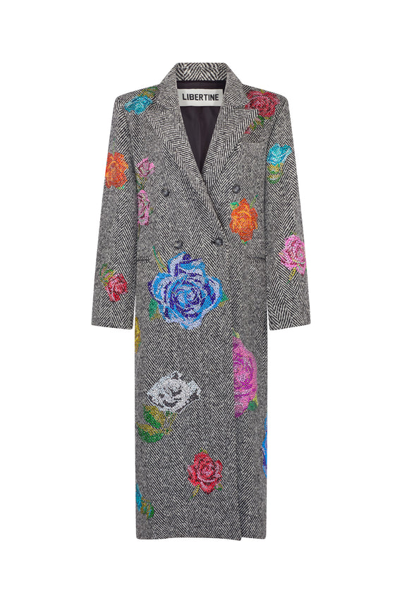 'MARIE ANTOINETTE' MIDI LENGTH DOUBLE BREASTED COAT - - Libertine - Main image