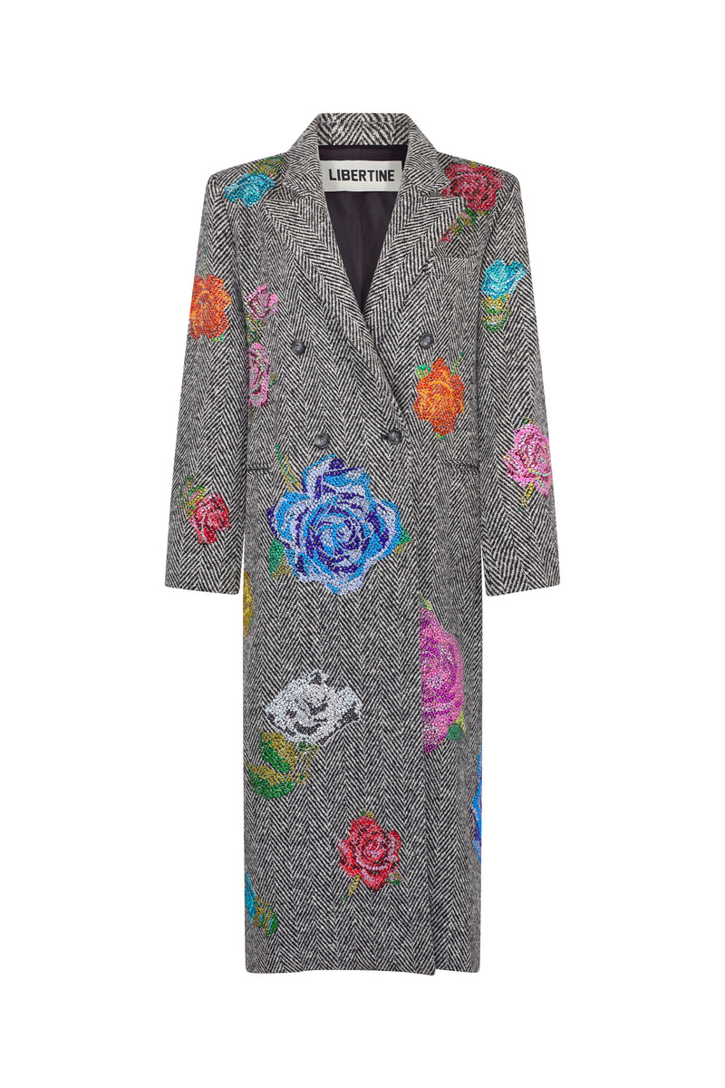 'MARIE ANTOINETTE' MIDI LENGTH DOUBLE BREASTED COAT - - Libertine