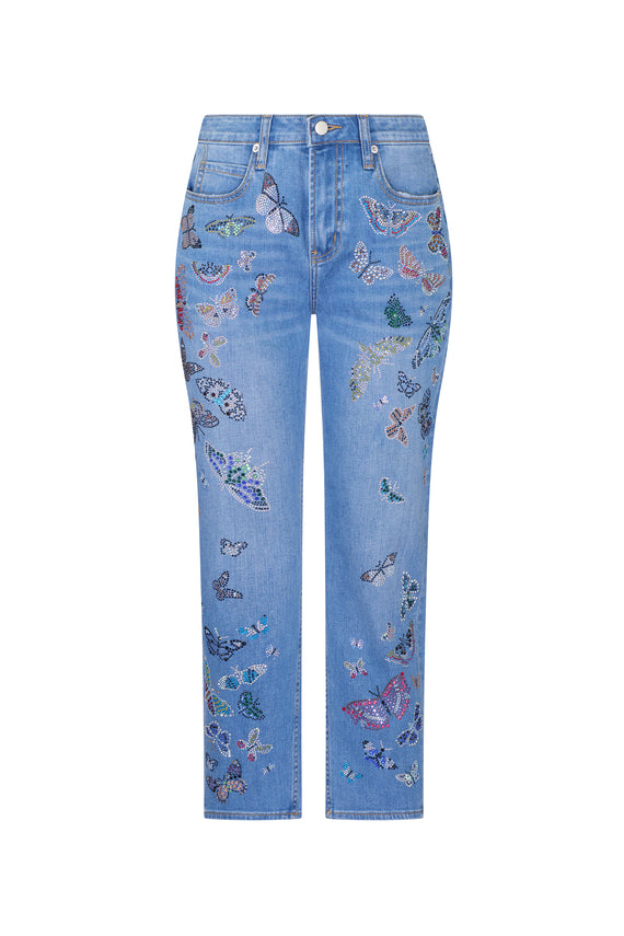 'MILLIONS OF BUTTERFLIES' BOYFRIEND JEAN - - Libertine - Main image