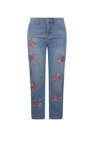 'CECIL BEATON PINK CARNATION' CRYSTAL BOYFRIEND JEAN