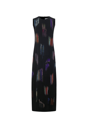 'FWB CRYSTAL' MAXI SHIFT DRESS