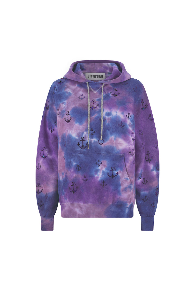 'AHOY MATEY' TIE DYE SLIM HOODIE - - Libertine