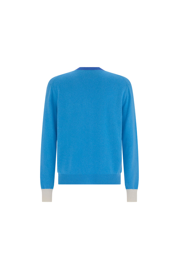 'GOLF' COLOR BLOCK V NECK CARDIGAN - - Libertine