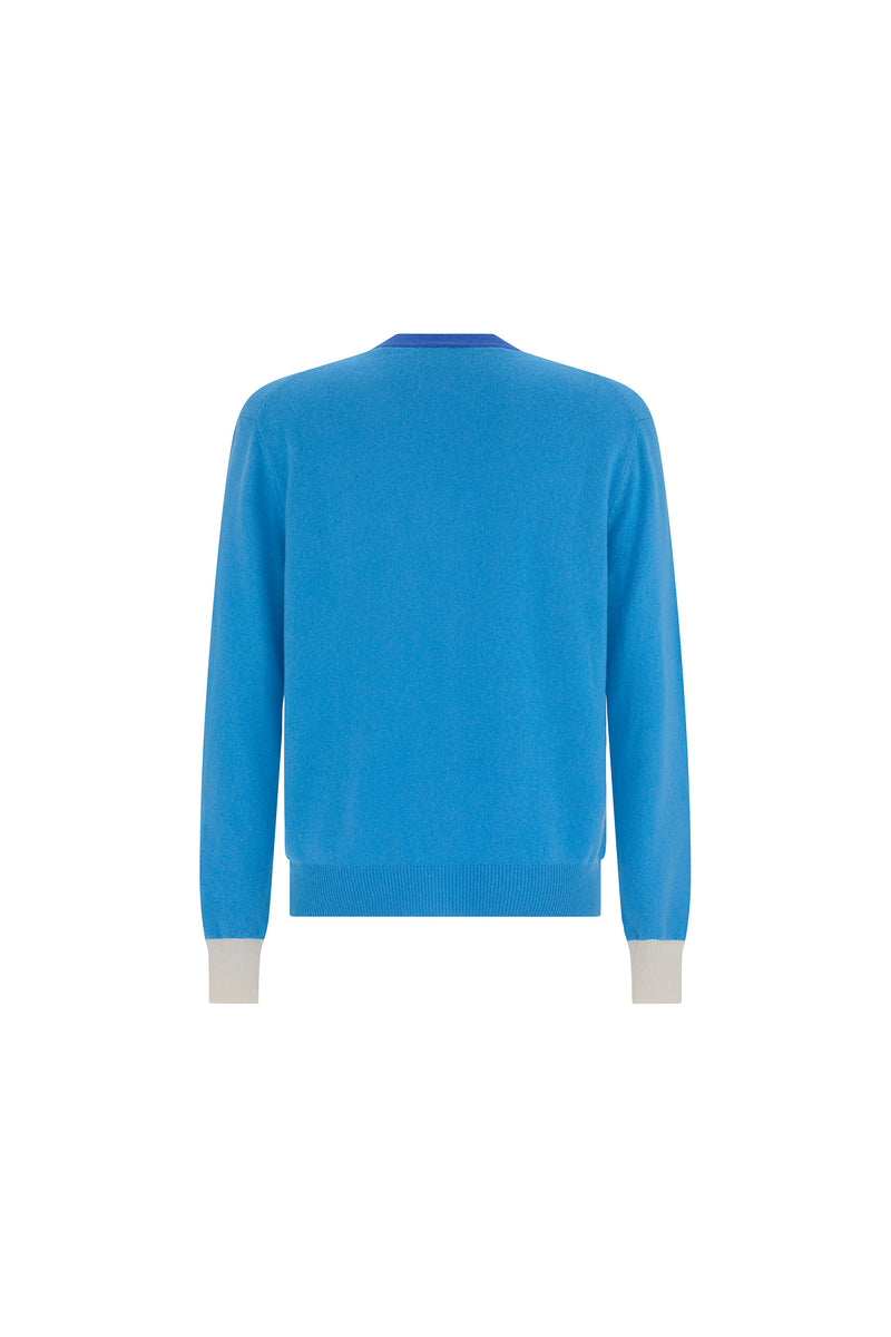 'GOLF' COLOR BLOCK V NECK CARDIGAN - - Libertine