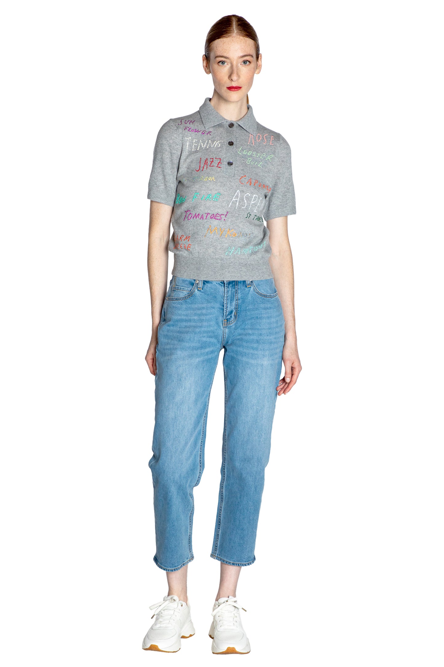 'SUMMER POEM' POLO SWEATER - - Libertine