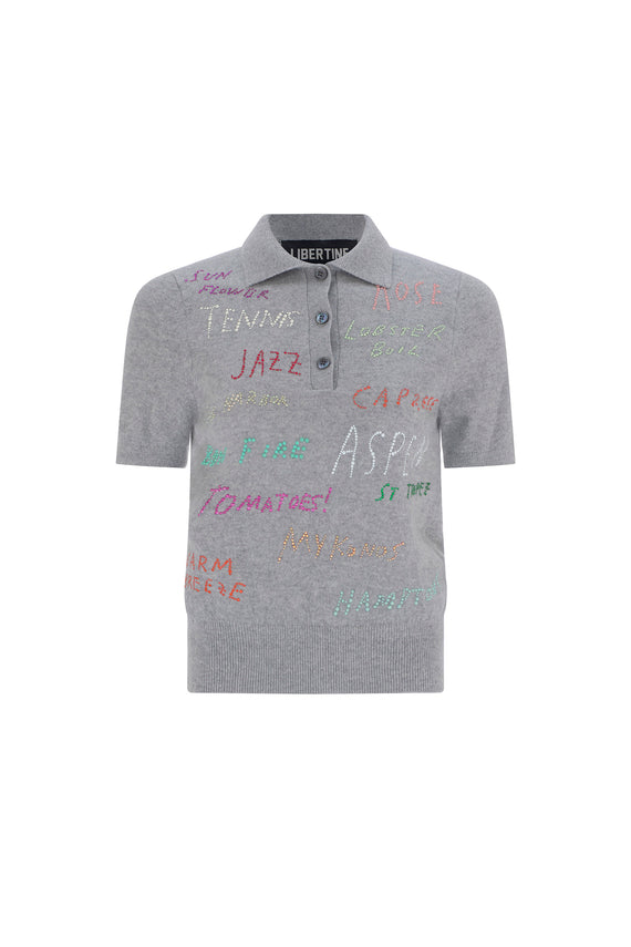 'SUMMER POEM' POLO SWEATER - - Libertine - Main image