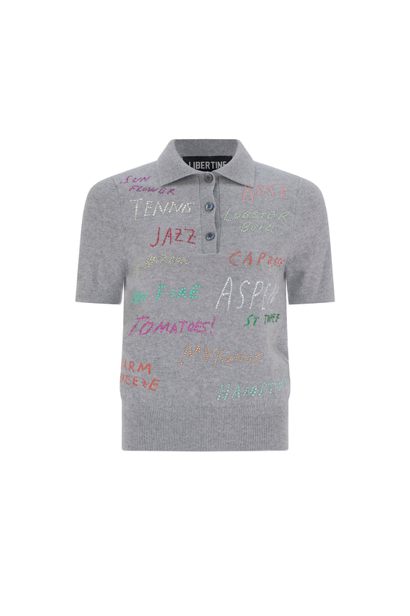 'SUMMER POEM' POLO SWEATER - - Libertine