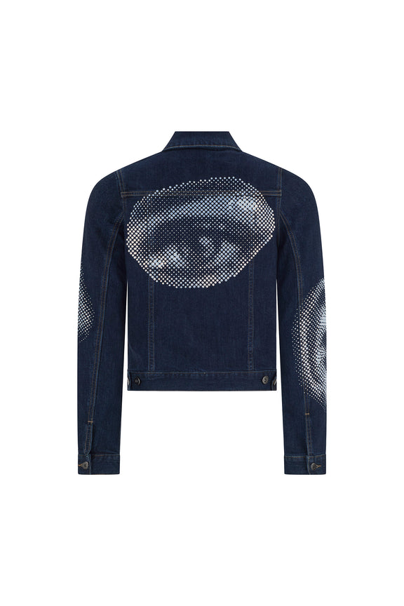 'FIVE SENSES CRYSTAL' DENIM JACKET - - Libertine