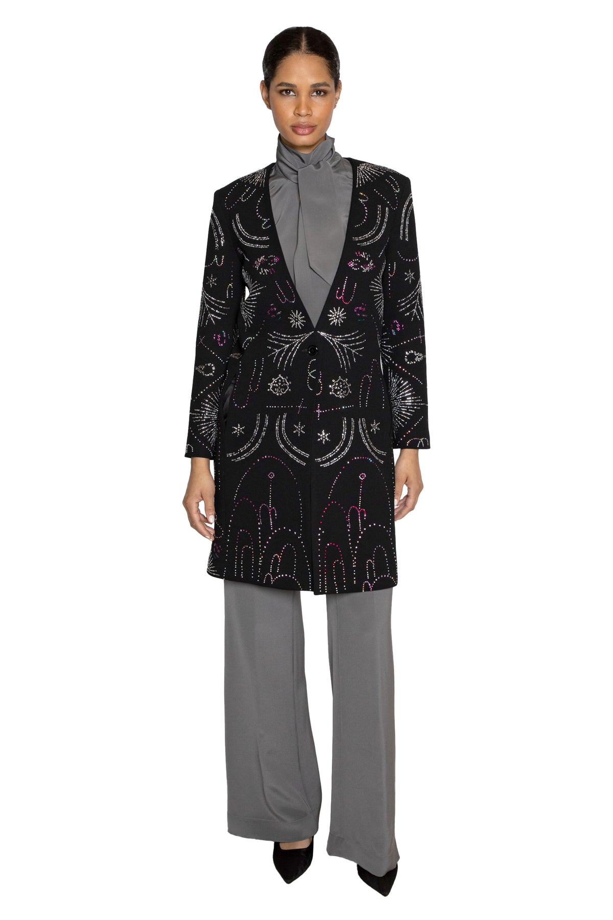 'SUNBURST' DEEP V-NECK COAT - - Libertine