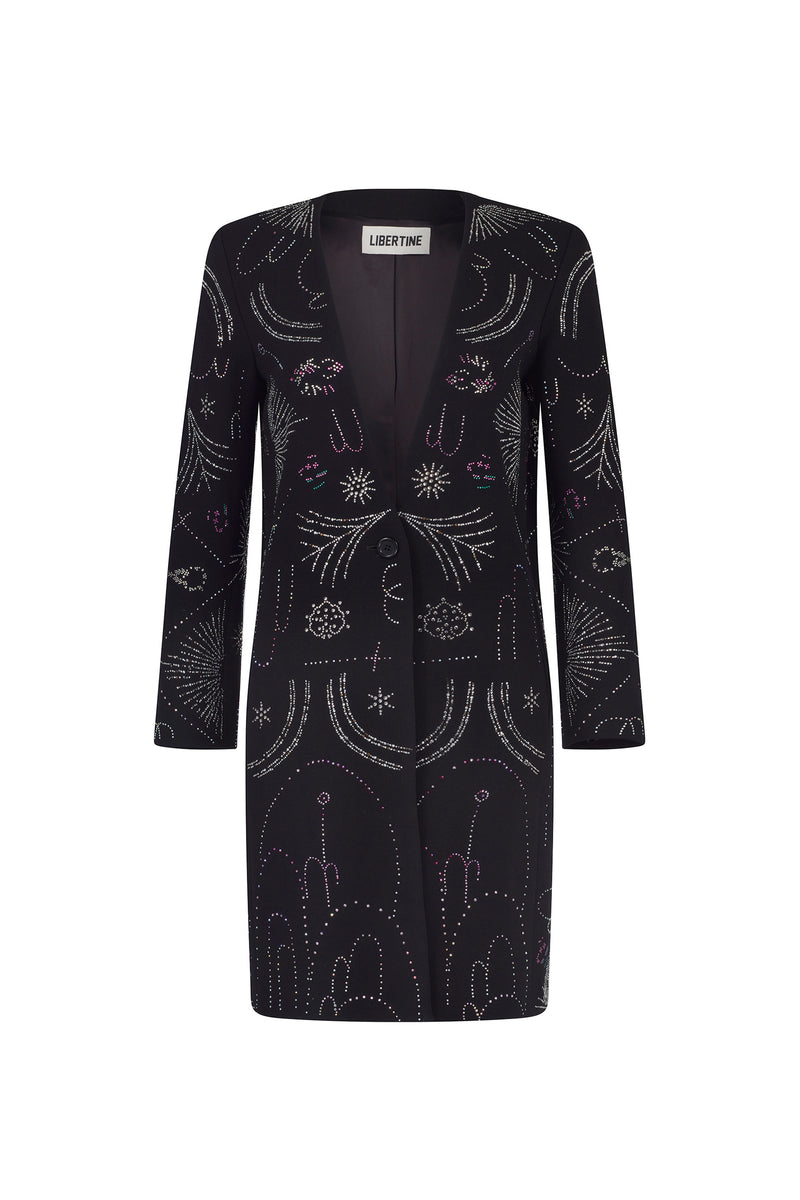 'SUNBURST' DEEP V-NECK COAT - - Libertine