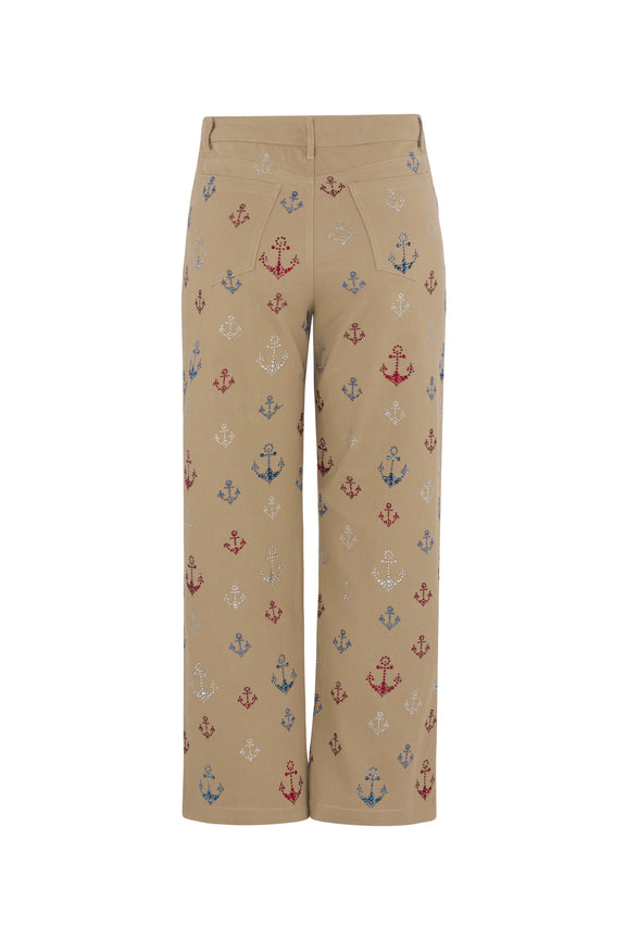 'AHOY MATEY' CROPPED WIDE LEG PANT - - Libertine
