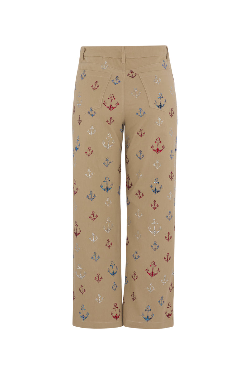 'AHOY MATEY' CROPPED WIDE LEG PANT - - Libertine