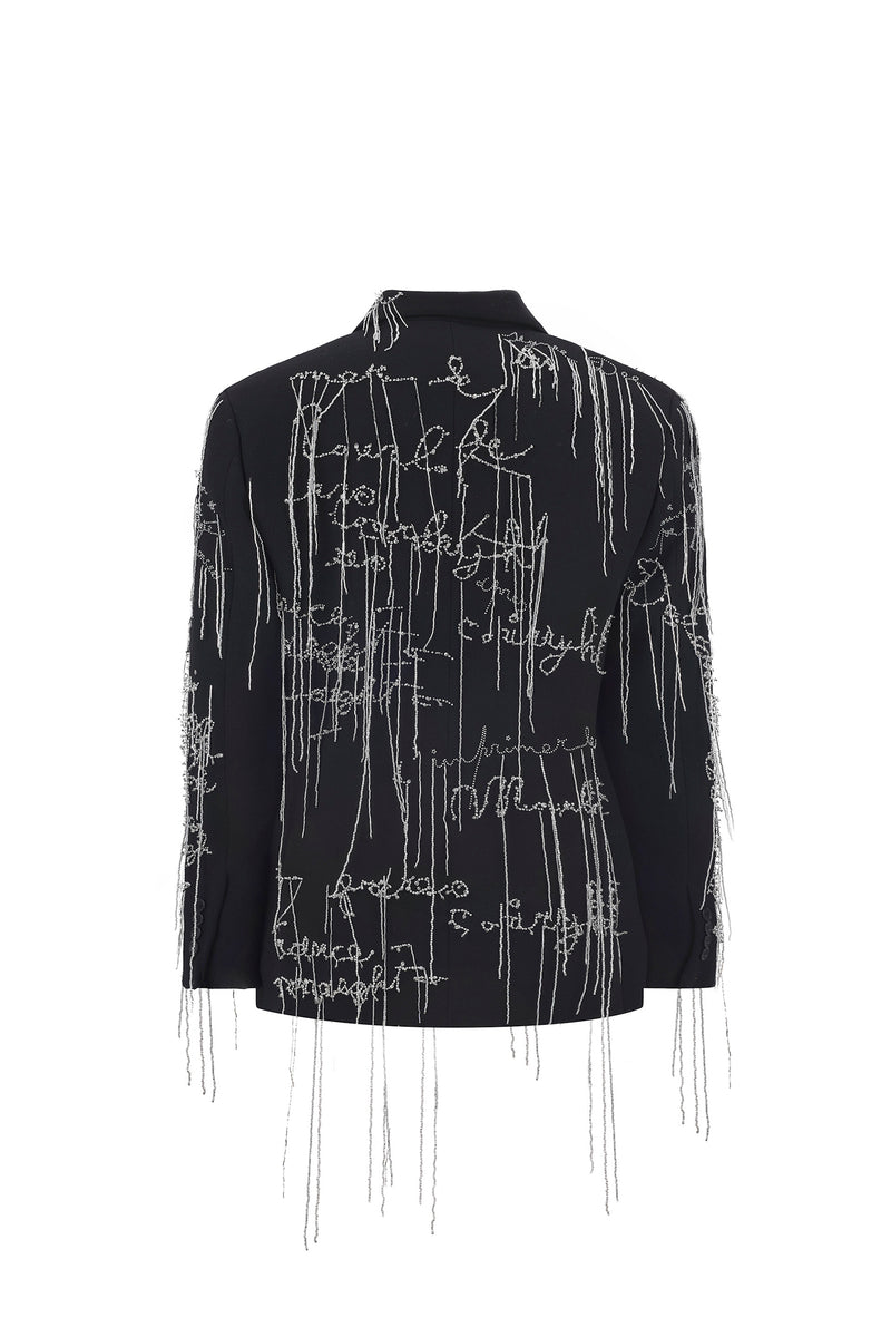 'BODY LANGUAGE' HAND EMBROIDERY DOUBLE BREASTED JACKET - - Libertine