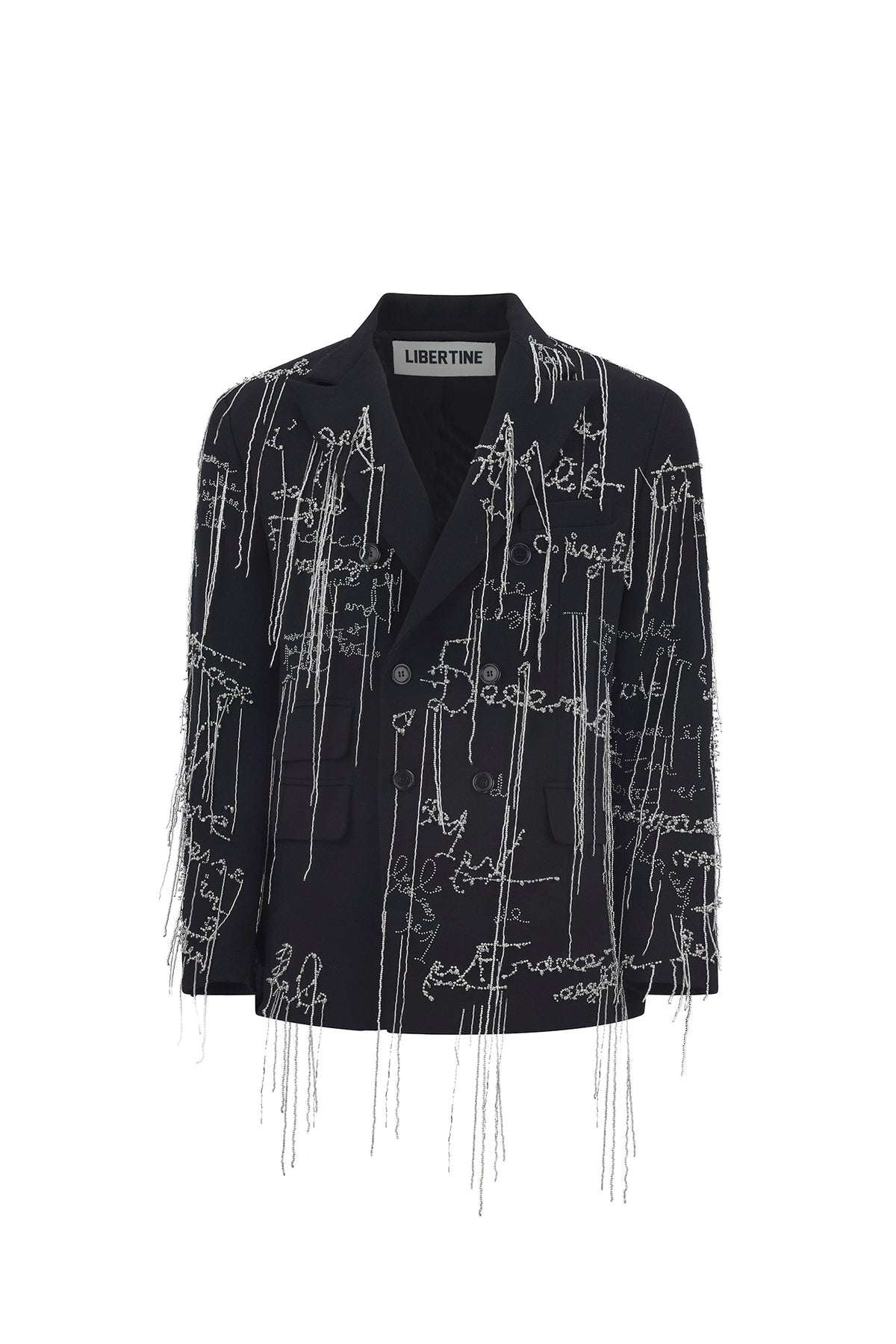 'BODY LANGUAGE' HAND EMBROIDERY DOUBLE BREASTED JACKET - - Libertine