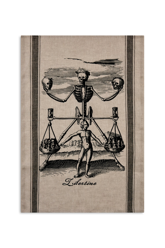 SCALES MEMENTO MORI DISH TOWEL - Home - Libertine - Main image