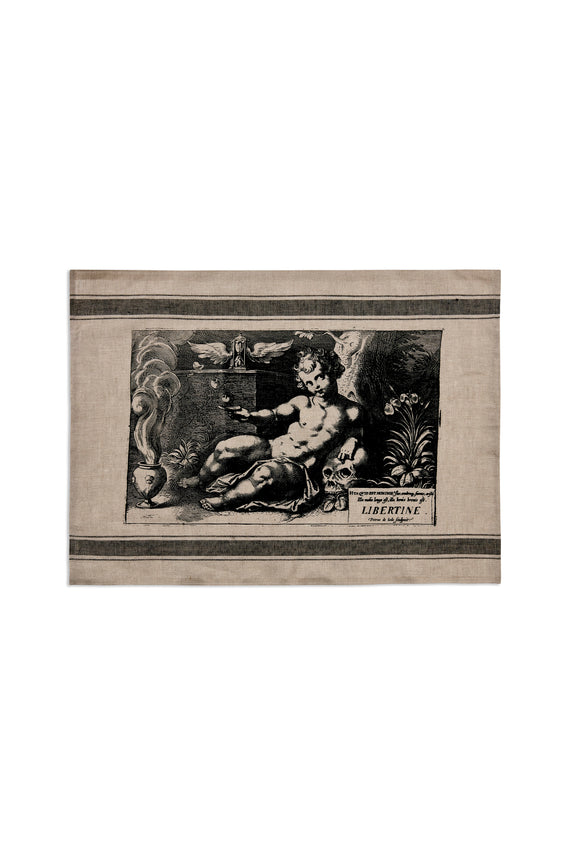 CUPID MEMENTO MORI DISH TOWEL - Home - Libertine - Main image