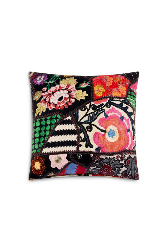 'HOTCH POTCH CRAZY QUILT' PILLOW - - Libertine - Main image