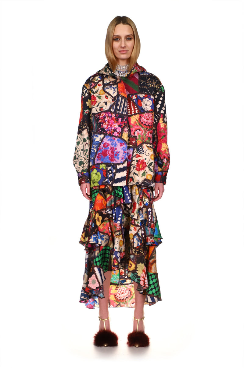 CRYSTAL 'HOTCH POTCH CRAZY QUILT' PARKA - COATS - Libertine