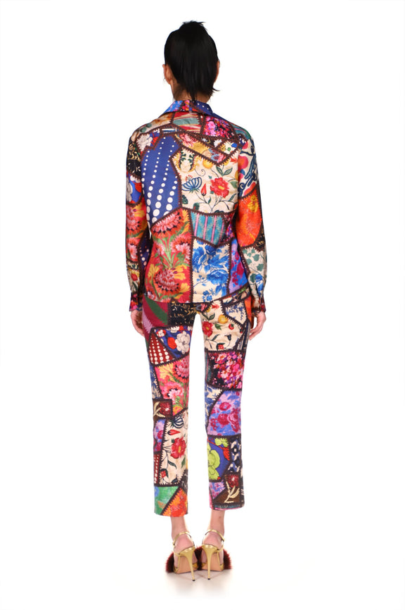 'HOTCH POTCH CRAZY QUILT' LOUNGE BLOUSE - SHIRTS - Libertine