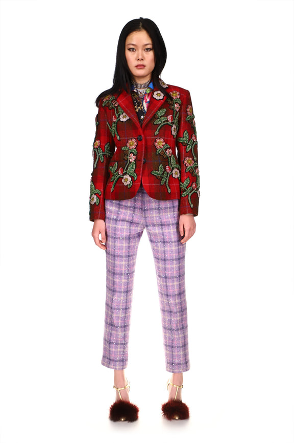 CRYSTAL 'LONGFELLOW'S LIGHT OF STARS' NARROW PANTS IN 'SCOTTISH LILAC' - PANTS - Libertine