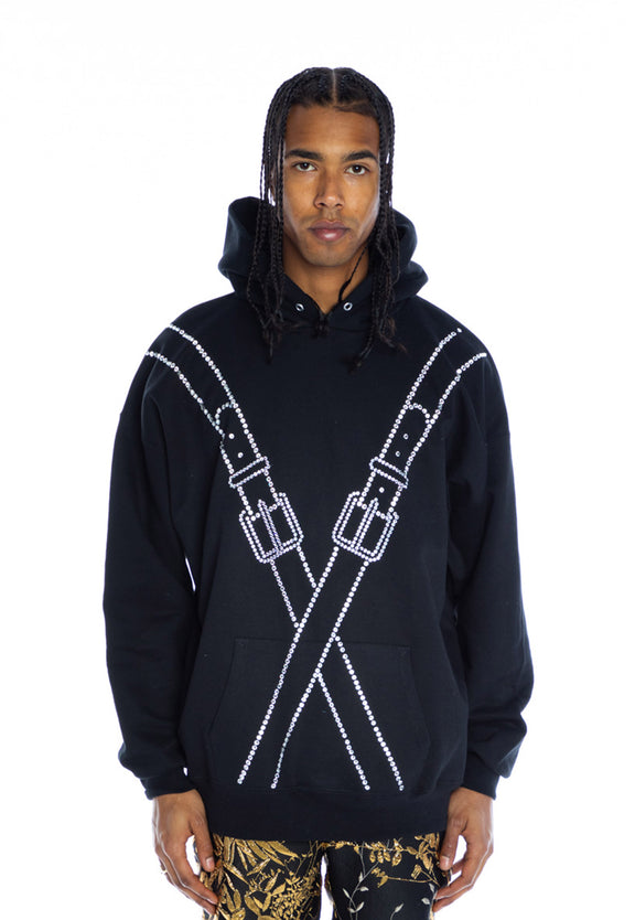 CRYSTAL ‘BONDAGE' PULLOVER SWEATSHIRT - SWEATSHIRTS - Libertine