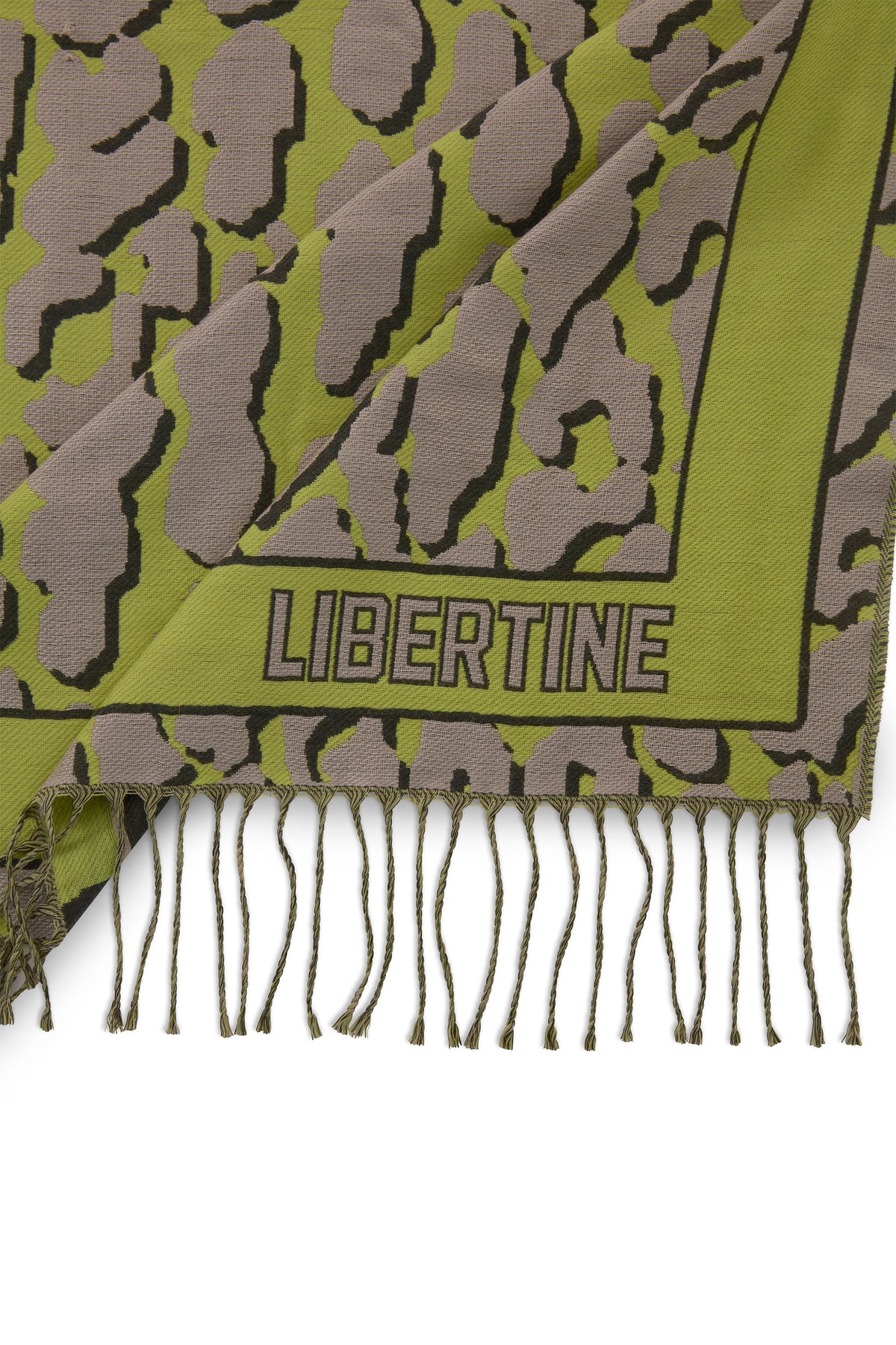 GREEN LEOPARD BLANKET SHAWL - SOFT HOME FURNISHING - Libertine